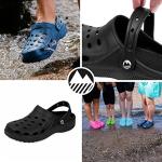 Men's Lightweight Ventilated Black Clogs - Size 10