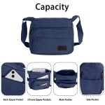Men's Canvas Crossbody Shoulder Bag with Pockets