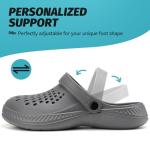 Sportvibe Men's Non-Slip Summer Clogs - Grey