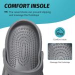 Sportvibe Men's Non-Slip Summer Clogs - Grey