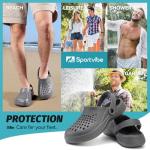 Sportvibe Men's Non-Slip Summer Clogs - Grey