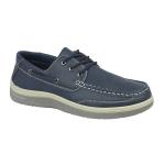Men's Wide Fit Faux Leather Casual Boat Shoes