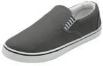 DUNLOP Men's Grey Slip-On Canvas Boat Shoes