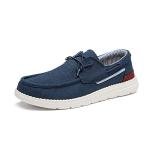 Bruno Marc Men's Navy Canvas Slip-on Loafers