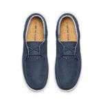Bruno Marc Men's Navy Canvas Slip-on Loafers