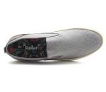 Men's Grey Canvas Slip-On Boat Shoes