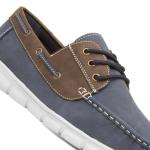 Cushion Walk Men’s Navy & Brown Boat Shoe, Size 9