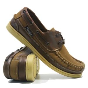Men's Lightweight Suede & Leather Loafers in Brown