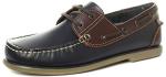 Boys' Navy Blue and Brown Boat Shoes