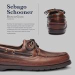 Sebago Brown Waxed Men's Boat Shoes, Size 11