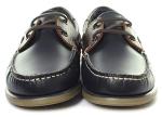 Boys' Navy Blue and Brown Boat Shoes
