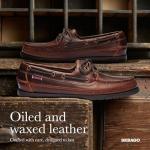 Sebago Brown Waxed Men's Boat Shoes, Size 11