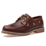 Men's Classic Brown Leather Boat Shoes