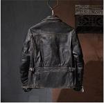 Men's Genuine Lambskin Distressed Black Leather Jacket