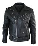 Men's Black Real Leather Biker Jacket