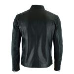 Men's Lambskin Leather Biker Jacket with Pockets