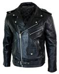 Men's Black Real Leather Biker Jacket