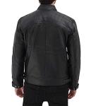 Men's Quilted Lambskin Leather Biker Jacket