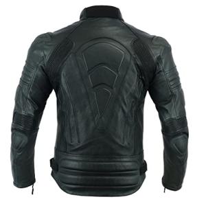 Men's Leather Motorcycle Jacket with Armor