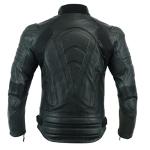 Men's Leather Motorcycle Jacket with Armor