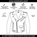 Men's Alpha Black Leather Motorcycle Jacket with Armor