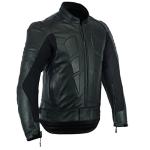 Men's Leather Motorcycle Jacket with Armor