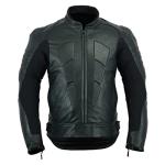 Men's Leather Motorcycle Jacket with Armor