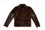 Vintage Brown Distressed Leather Indiana Raiders Jacket