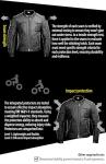 Men's Leather Motorcycle Jacket with CE Armour