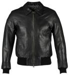 Charlie London Men's Black Leather Bomber Jacket