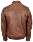 Men's Antique Brown Leather Biker Jacket