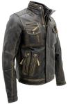 Men's Black Vintage Brando Leather Biker Jacket