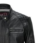 Men's Vintage Black Leather Biker Jacket