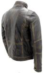Men's Black Vintage Brando Leather Biker Jacket