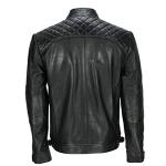 Men's Vintage Black Leather Biker Jacket