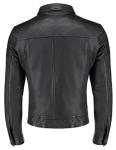 Men's Soft Leather Trucker Jacket in Black