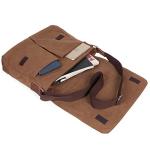 LOSMILE Men's Brown Canvas Messenger Bag
