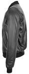 Men's Black Real Leather Bomber Jacket