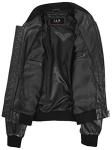 Men's Black Real Leather Bomber Jacket