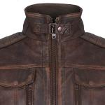 Men's Vintage Brown Leather Biker Jacket