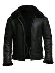 Men's Black Leather B3 Aviator Flight Bomber Jacket