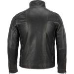 Men's Black Leather Jacket with Rivets 