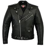 Men's Black Motorcycle Jacket with CE Armor