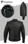 Men's Black Motorcycle Jacket with CE Armor