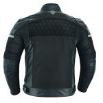 Men's Waterproof Leather Motorcycle Jacket with CE Armor