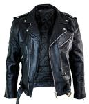 Men's Black Real Leather Biker Jacket
