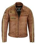 Gallanto Men's Biker Jacket in Black Blue