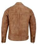 Gallanto Men's Biker Jacket in Black Blue