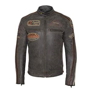 Gallanto Classic Brown Biker Leather Jacket (L)