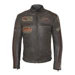 Gallanto Classic Brown Biker Leather Jacket (L)